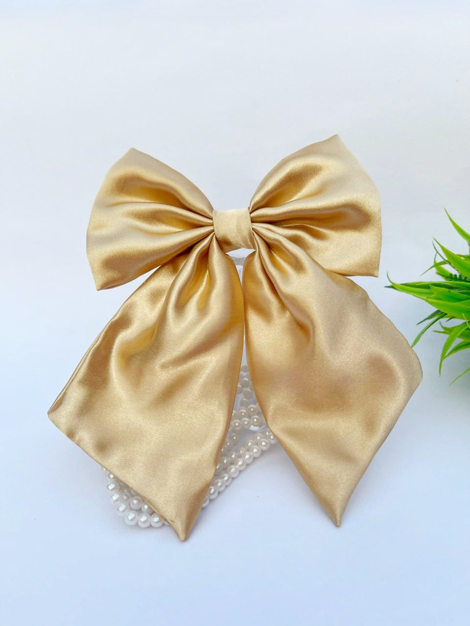 Premium Satin Tail-Bow(Golden)