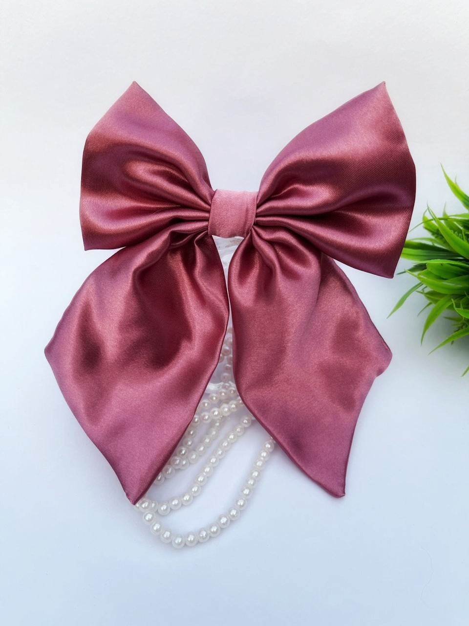 Premium Satin Tail Bow(Pink)